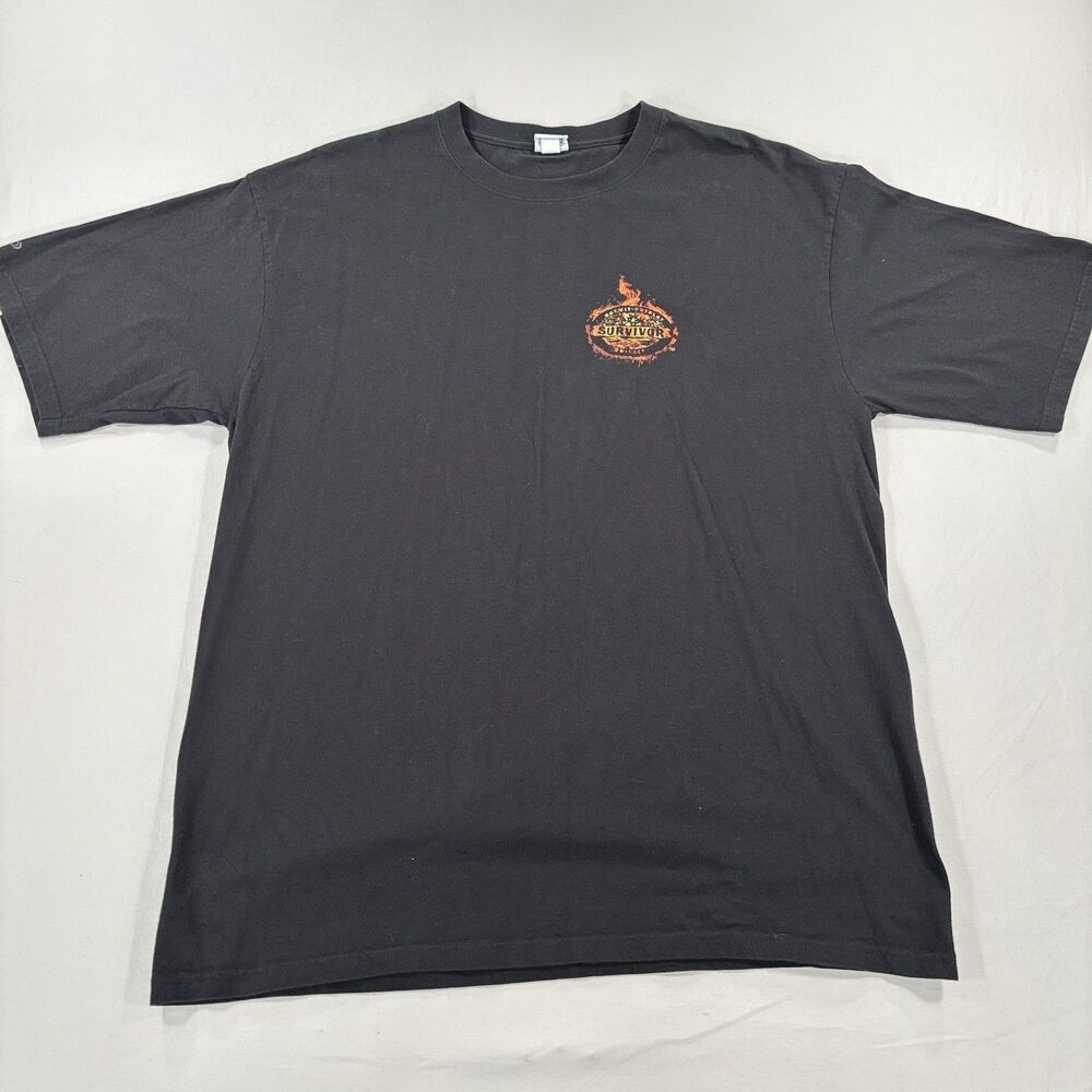 Vintage Crazy Shirts Survivor 40 Seasons 20 Years T-Shirt Size XL Double Sided